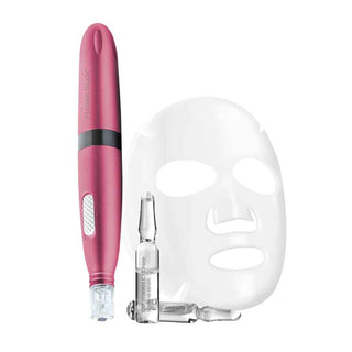 Entdecken Sie mit FeatherTouch™ grün die Zukunft der Hautpflege. Dieses Hightech-Beauty-Tool nutzt nadelfreie Nano-Technologie, um hochwirksame Wirkstoffe tief in die Haut nanoporieren.